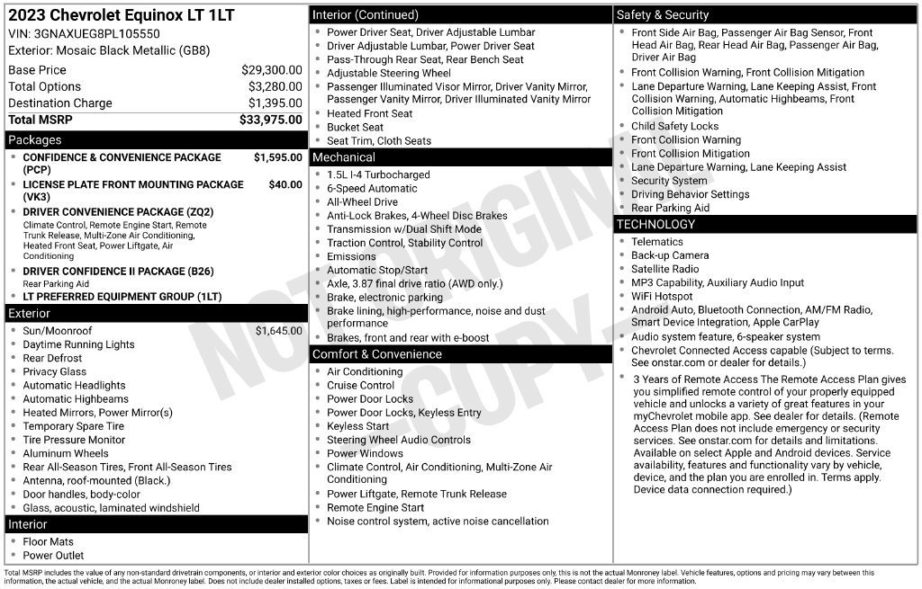 Used 2023 Chevrolet Equinox LT AWD/4WD image 11