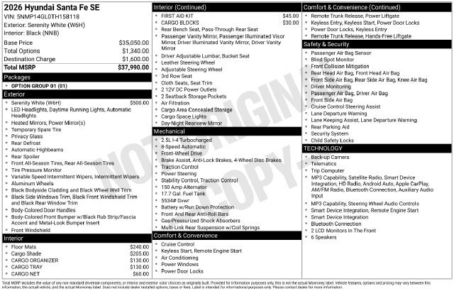 Used 2026 Hyundai Santa Fe SE FWD image 22