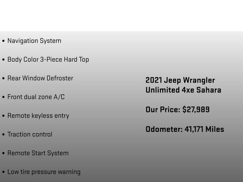 Used 2021 Jeep Wrangler Unlimited Sahara w/ Cold Weather Group AWD/4WD image 24