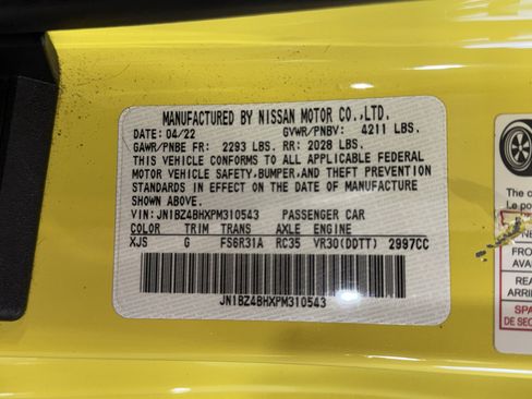 Used 2023 Nissan Z w/ Floor Mat Package (L93) RWD image 33