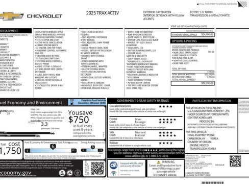 Used 2025 Chevrolet Trax ACTIV w/ Driver Confidence Package FWD image 2