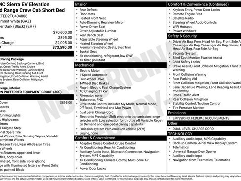 New 2026 GMC Sierra EV Elevation image 2
