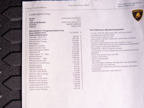 Used 2022 Lamborghini Urus image 83