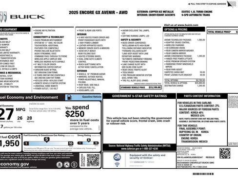 Used 2025 Buick Encore GX Avenir w/ Avenir Technology Package image 27