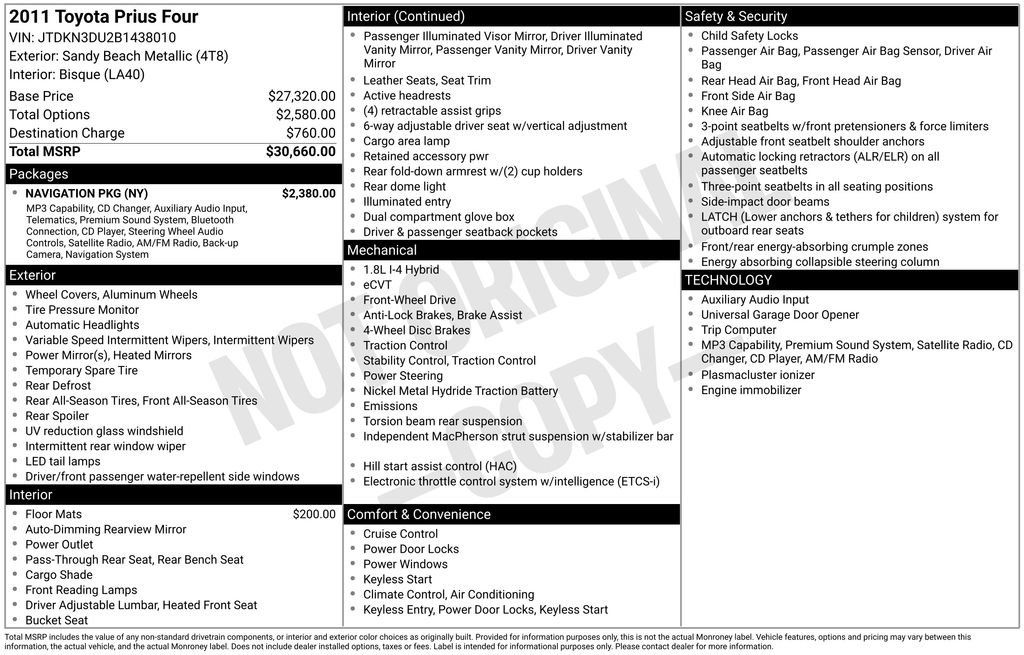 Used 2011 Toyota Prius Four w/ Navigation Pkg FWD image 31
