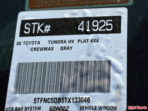 New 2026 Toyota Tundra Platinum AWD/4WD image 26