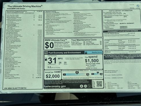 Used 2026 BMW 330i Sedan RWD image 29
