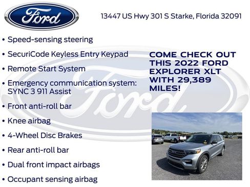 Certified 2022 Ford Explorer XLT w/ Equipment Group 202A RWD image 21