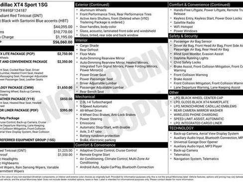 Used 2025 Cadillac XT4 Sport w/ LPO, Onyx Lite Package image 42