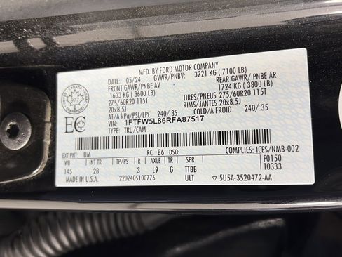 Certified 2024 Ford F150 Lariat w/ Bed Utility Package image 9