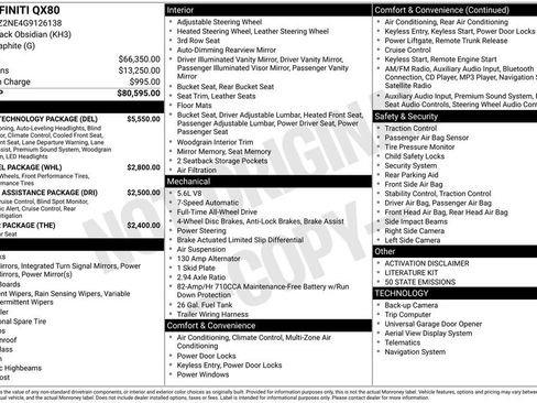 Used 2016 INFINITI QX80 w/ Deluxe Technology Package image 46