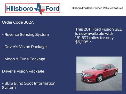 Used 2011 Ford Fusion SEL w/ 302A Rapid Spec Order Code FWD image 3