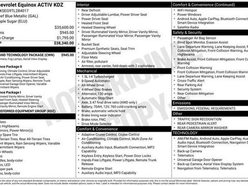 New 2026 Chevrolet Equinox ACTIV w/ Safety and Technology Package image 5