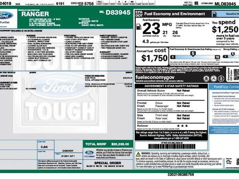 Used 2021 Ford Ranger XL RWD image 9