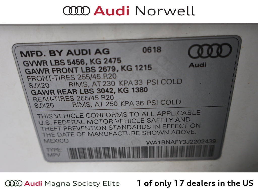 Used 2018 Audi Q5 2.0T Premium Plus w/ Premium Plus Package AWD/4WD image 3