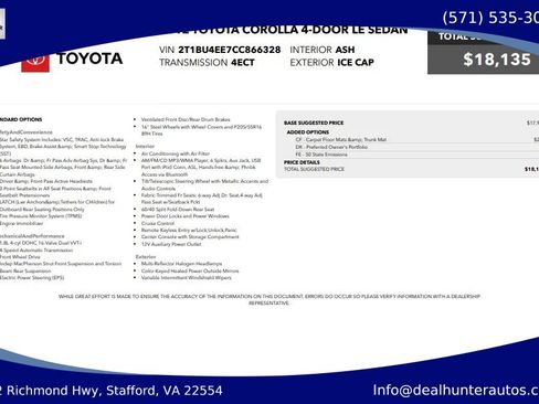 Used 2012 Toyota Corolla LE FWD image 26