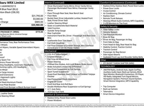 Used 2019 Subaru WRX Limited w/ Popular Package #1 image 6