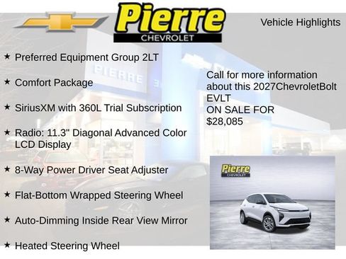 New 2027 Chevrolet Bolt LT w/ Comfort Package FWD image 7
