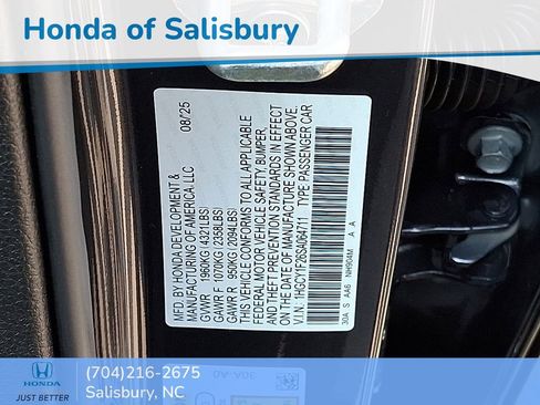 Certified 2025 Honda Accord LX image 9