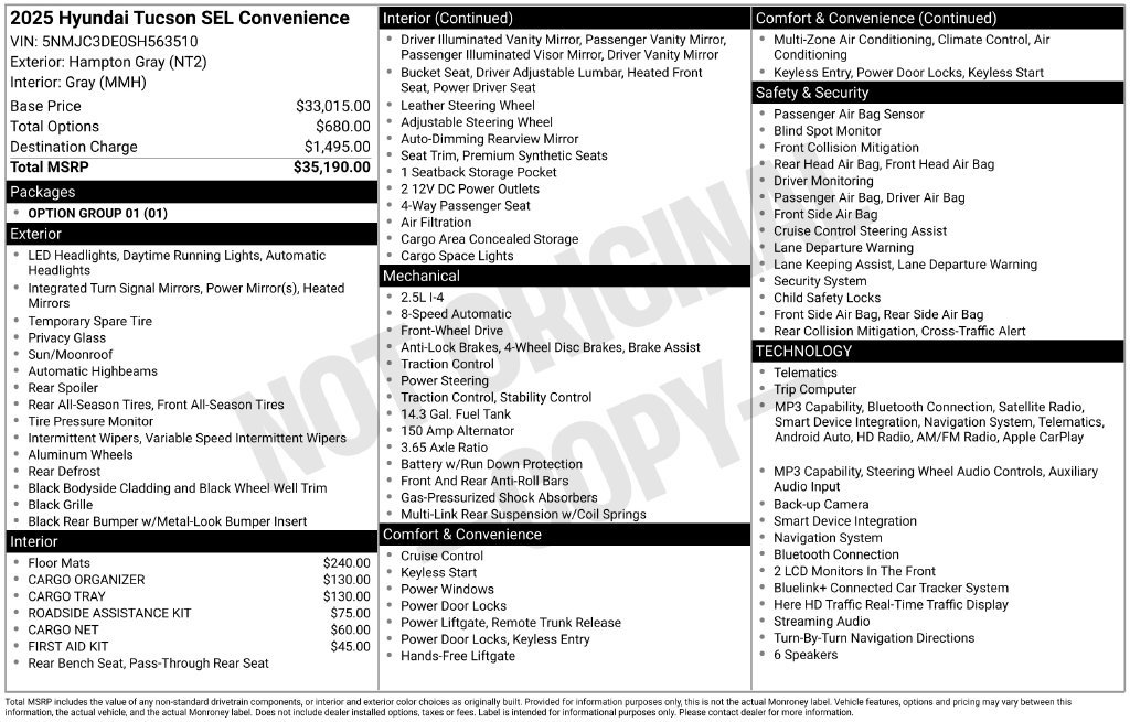 Certified 2025 Hyundai Tucson SEL FWD image 7