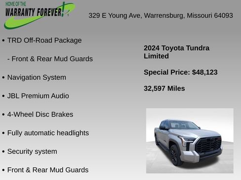Used 2024 Toyota Tundra Limited w/ TRD Off-Road Package AWD/4WD image 5