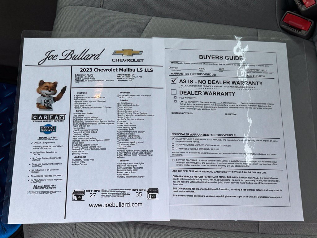 Used 2024 Chevrolet Malibu LS FWD image 38