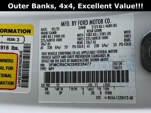 Used 2025 Ford Bronco Sport Outer Banks image 31