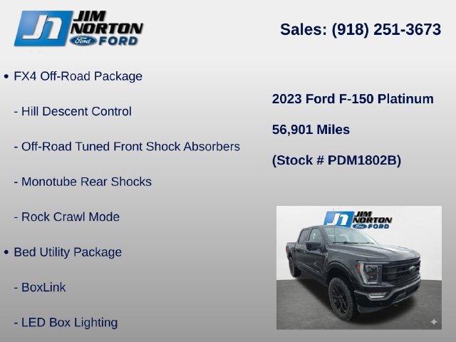 Used 2023 Ford F150 Platinum w/ Equipment Group 701A High AWD/4WD image 13