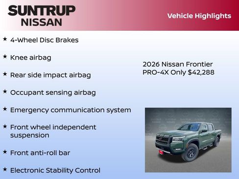 New 2026 Nissan Frontier PRO-4X w/ Pro-4x Convenience Package image 23