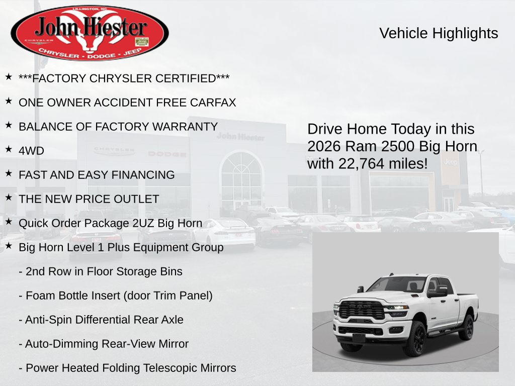 Used 2026 RAM 2500 Big Horn AWD/4WD image 3