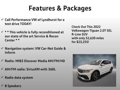 Used 2022 Volkswagen Tiguan SEL R-Line AWD/4WD image 4