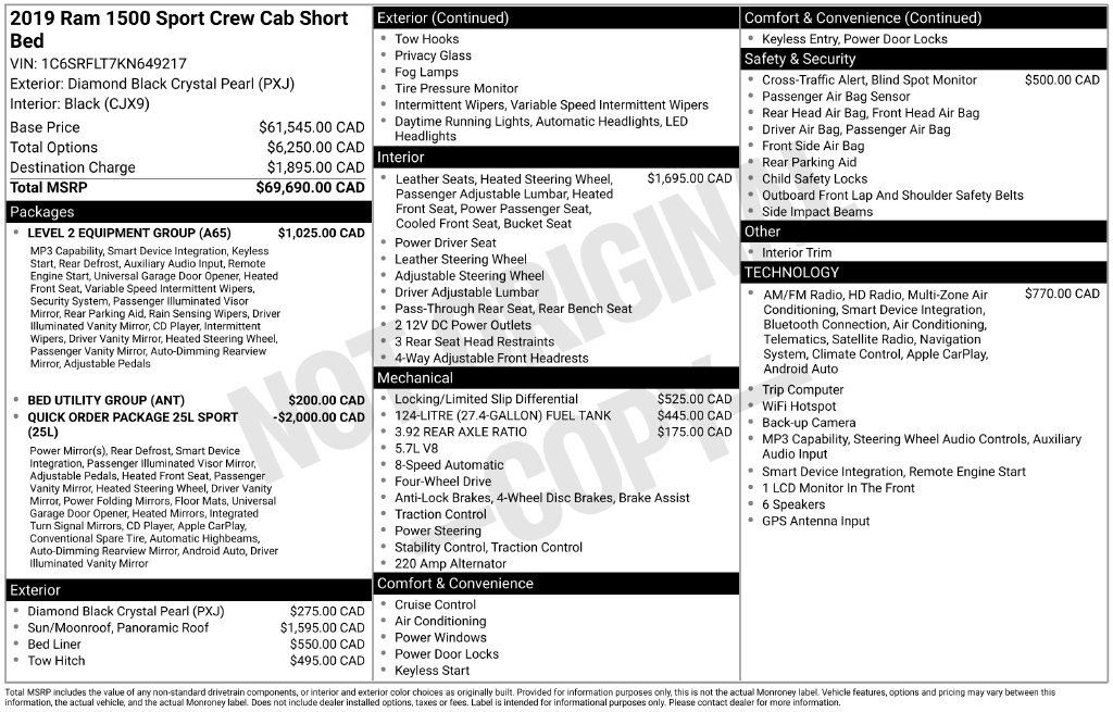 Used 2019 RAM 1500 Sport w/ Level 2 Equipment Group AWD/4WD image 2