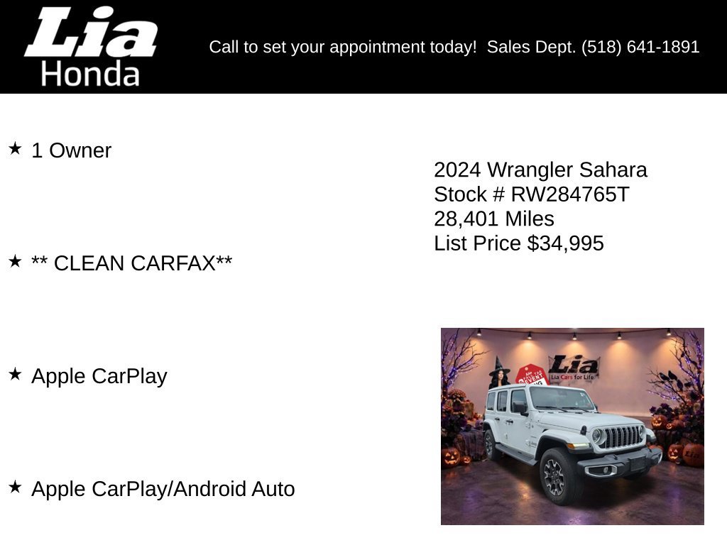 Used 2024 Jeep Wrangler Unlimited Sahara AWD/4WD image 7
