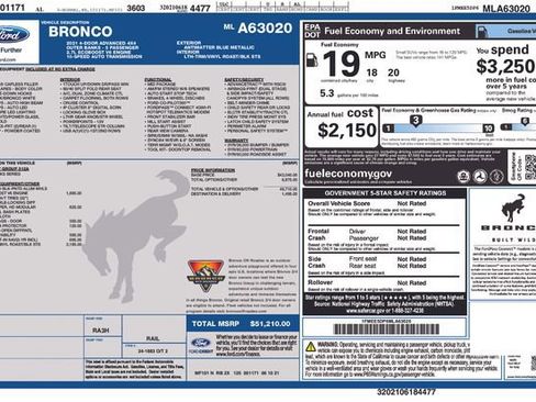 Used 2021 Ford Bronco Outer Banks AWD/4WD image 4