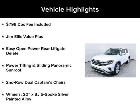 Used 2022 Volkswagen Atlas SE image 2