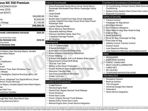 Used 2022 Lexus NX 350 AWD image 26