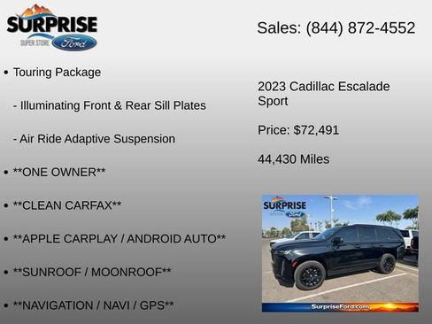 Used 2023 Cadillac Escalade Sport w/ LPO, ONYX Package AWD/4WD image 26