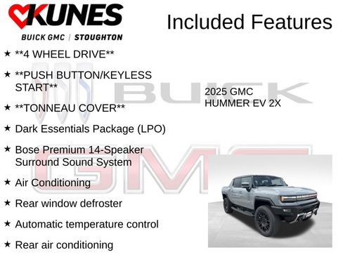 New 2025 GMC Hummer EV 2X w/ LPO, Dark Essentials Package AWD/4WD image 3