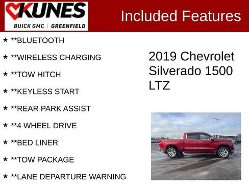 Used 2019 Chevrolet Silverado 1500 LTZ w/ LTZ Plus Package image 3