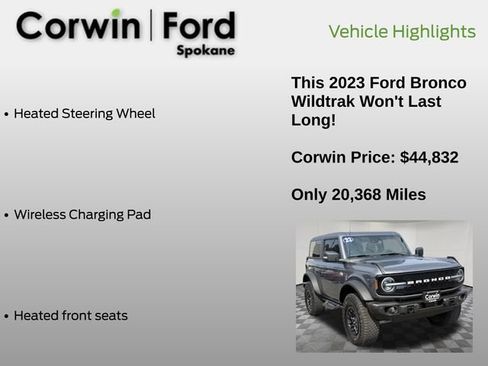 Certified 2023 Ford Bronco Wildtrak AWD/4WD image 13