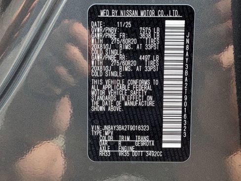 New 2026 Nissan Armada SL w/ Captain's Chari Seat Package image 35