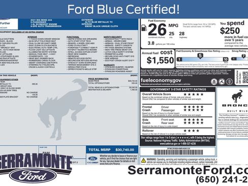 Used 2021 Ford Bronco Sport Big Bend AWD/4WD image 16
