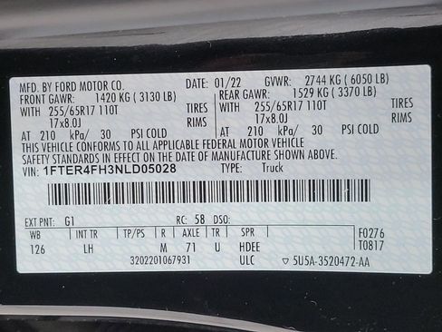 Used 2022 Ford Ranger XLT w/ Equipment Group 302A High image 27