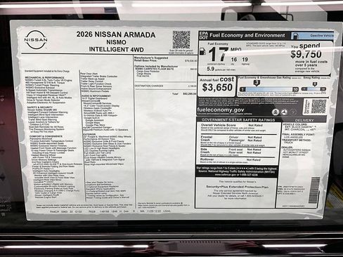 New 2026 Nissan Armada NISMO AWD/4WD image 42