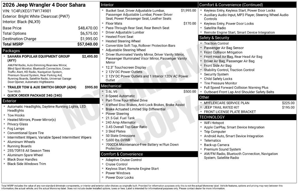 New 2026 Jeep Wrangler Unlimited Sahara AWD/4WD image 6