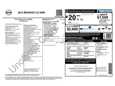 Used 2014 Nissan Murano LE w/ Platinum Edition Package image 2