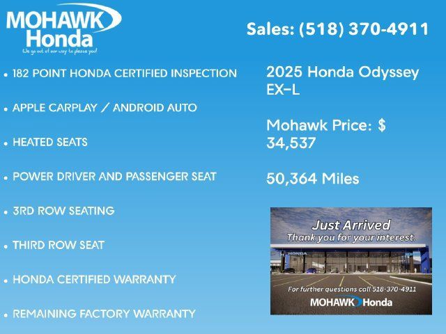 Certified 2025 Honda Odyssey EX-L image 3