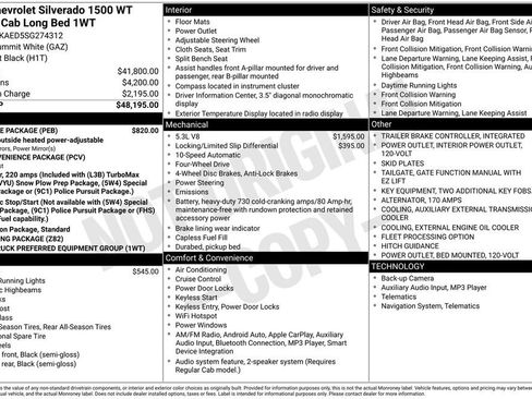 New 2025 Chevrolet Silverado 1500 W/T w/ WT Value Package AWD/4WD image 12
