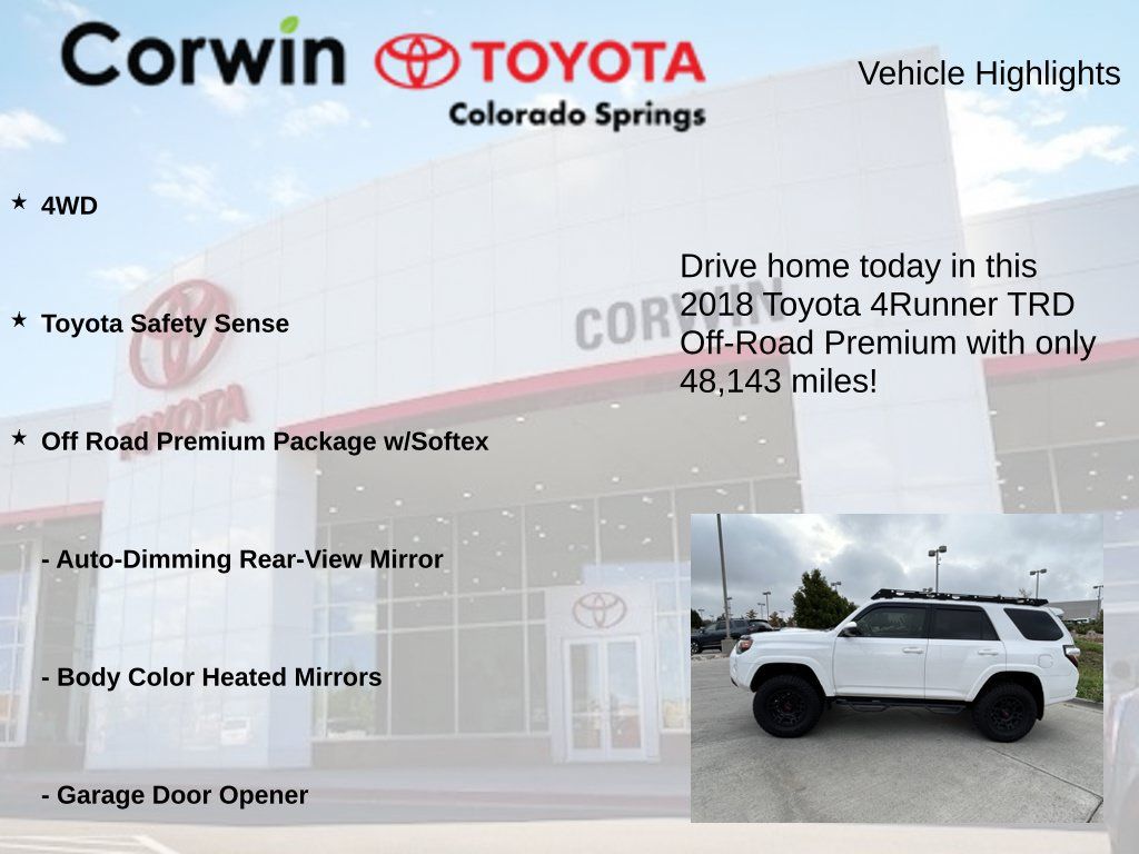 Used 2018 Toyota 4Runner TRD Off-Road Premium AWD/4WD image 6
