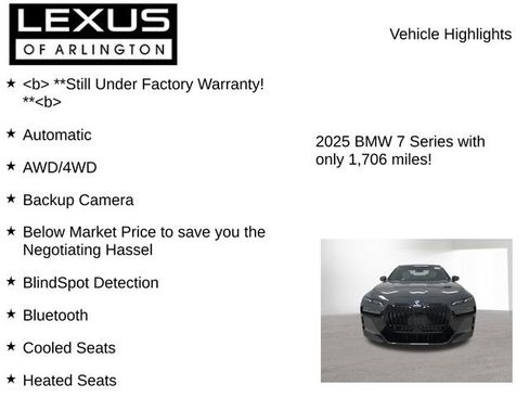 Used 2025 BMW 760i xDrive w/ Premium Package image 8